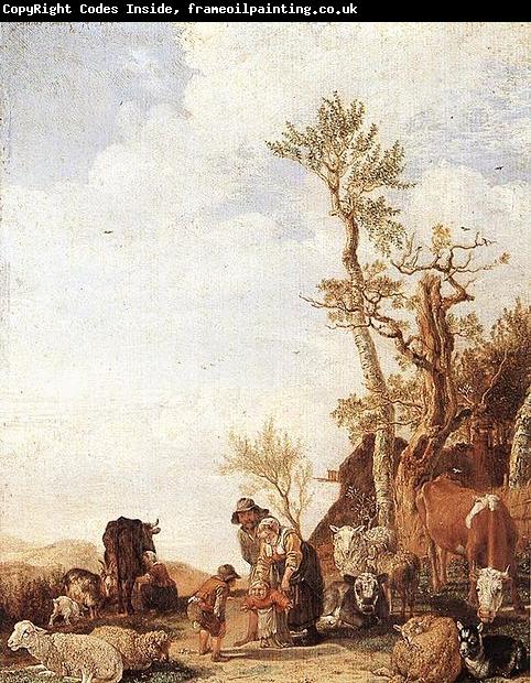 paulus potter Peasant Family with Animals